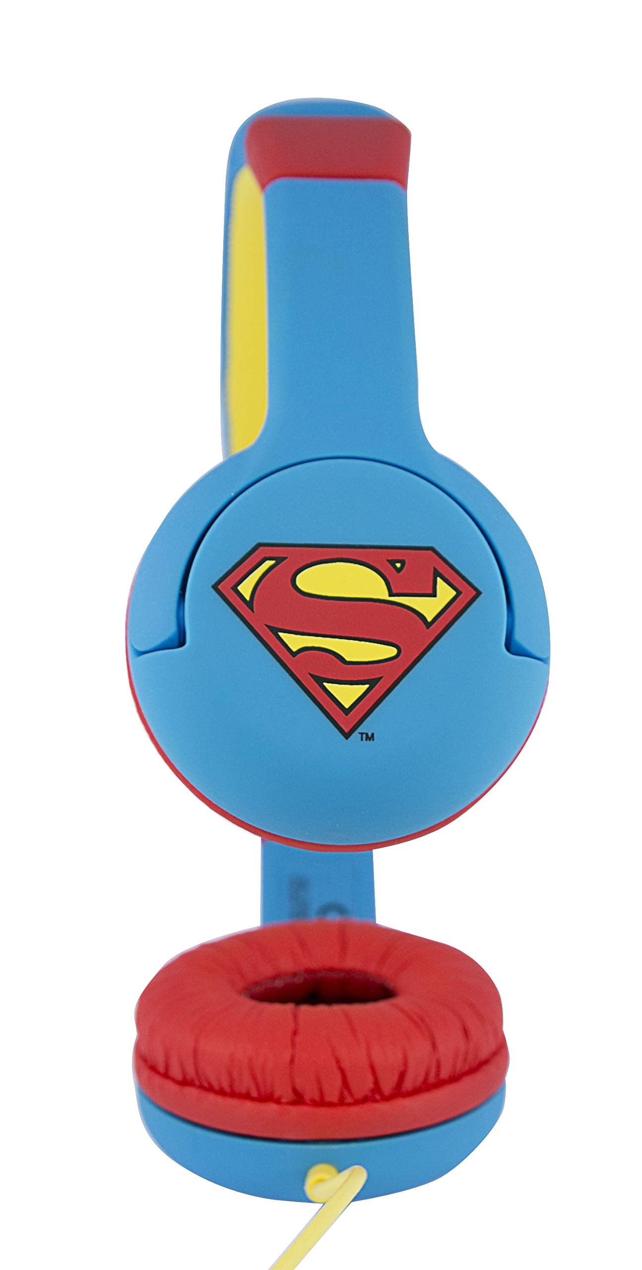 OTL Technologies Superman Man of Steel DC0262 - Casque fermé junior avec fonction de sécurité Limite de volume à 85 dB pour enfants de 3 à 7 ans, bleu et rouge OTL Technologies Superman Man of Steel DC0262 - Casque fermé junior avec fonction de sécurité Limite de volume à 85 dB pour enfants de 3 à 7 ans, bleu et rouge
